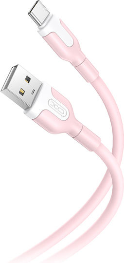 XO Редовна USB-C към Lightning кабел Розов 1м