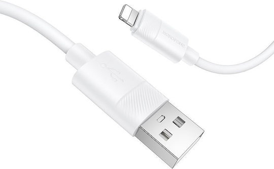 Borofone USB-A to Lightning Cable 12W Λευκό 1m