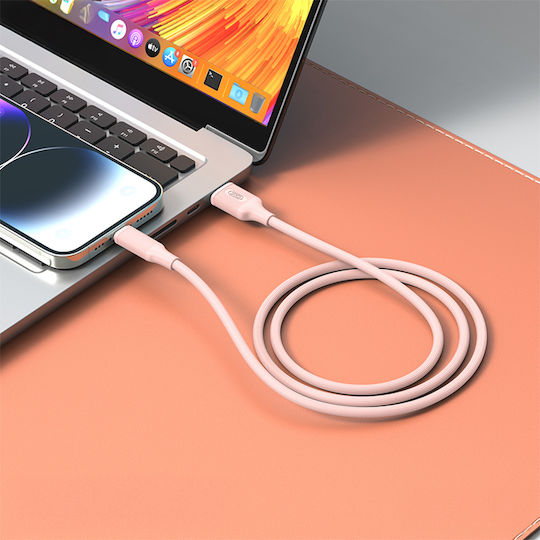 XO USB-C zu Lightning Kabel Rosa 1m