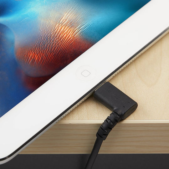 StarTech Angle (90°) / Regular USB to Lightning Cable Μαύρο 1m (RUSBLTMM1MBR)