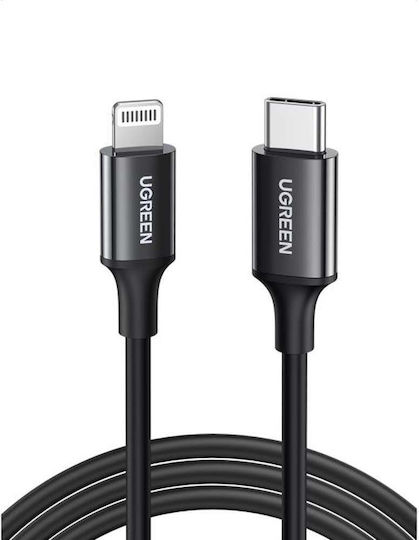 Ugreen US171 USB-C to Lightning Cable 18W Μαύρο 1m (60751)