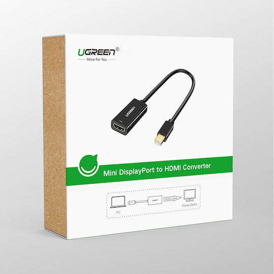 Ugreen MD112 Μετατροπέας mini DisplayPort male σε HDMI female Λευκό 1τμχ