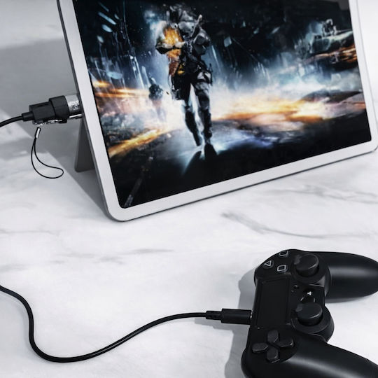 Green Lyca Конвертор micro USB мъжки към USB-C женски Черен 1бр