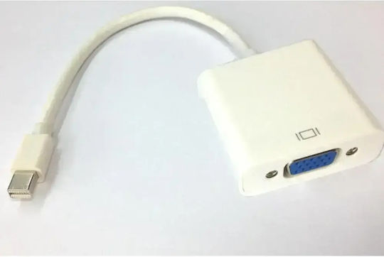 Aculine AD-003 Converter mini DisplayPort male to VGA female White 1pcs