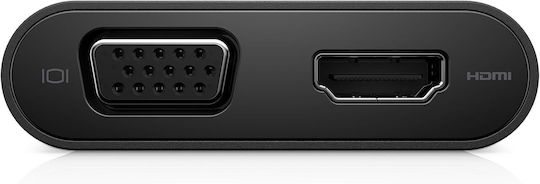 Dell Da200 Konverter USB-C männlich zu Ethernet / USB-A weiblich 1Stück