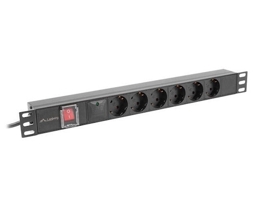 Lanberg Ракла Мултифункционално Гнездо Rack PDU-06F-0200-BK 1 Брой