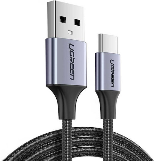 Ugreen US288 Braided USB 2.0 Cable USB-C male - USB-A 15W Γκρι 1m 60126