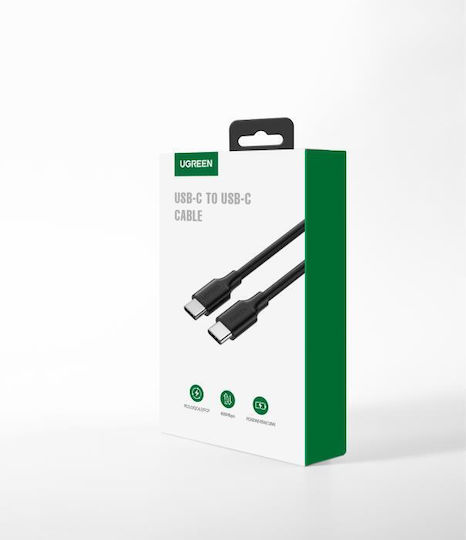 Ugreen US286 USB 2.0 Cable USB-C male - USB-C 60W Μαύρο 2m 10306