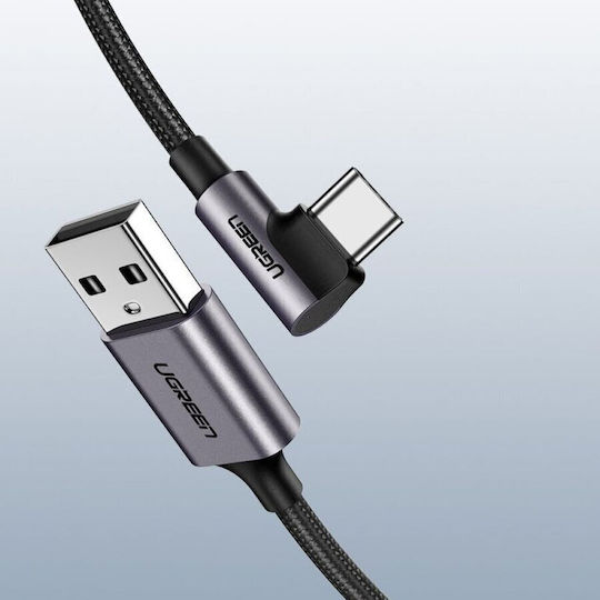Ugreen US284 Braided USB 2.0 Cable USB-C male - USB-A 18W Μαύρο 3m 70255