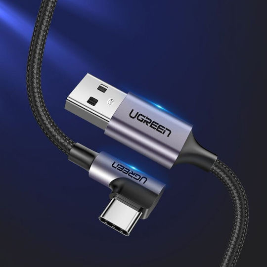 Ugreen US284 Braided USB 2.0 Cable USB-C male - USB-A 18W Μαύρο 3m 70255