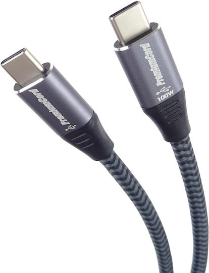 PremiumCord USB 2.0 Cable USB-C Male - USB-C 100W PD Black 1.5m
