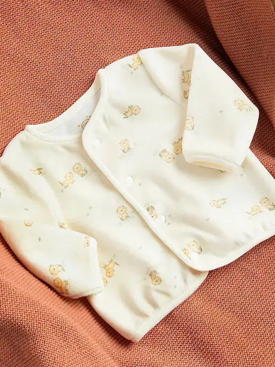 Cool Club Set Baby Bodysuit with Pants Beige 3 Pieces
