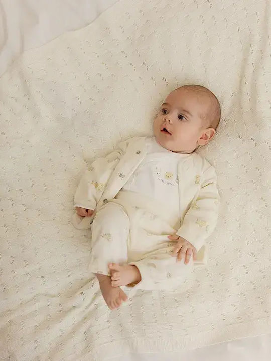 Cool Club Set Baby Bodysuit with Pants Beige 3 Pieces
