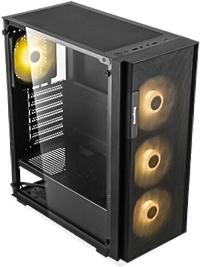 Segotep Axe 5 Gaming Midi-Turm Computergehäuse mit Seitenfenster Schwarz