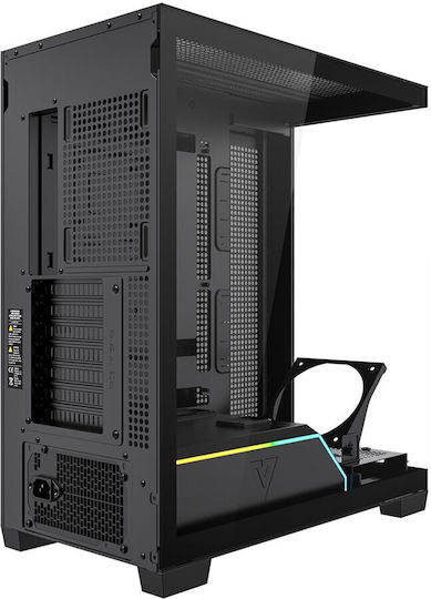 Modecom Volcano Stellar Plus Gaming Midi Tower Κουτί Υπολογιστή με Πλαϊνό Παράθυρο Μαύρο