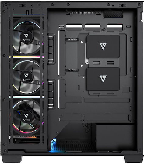 Modecom Volcano Stellar Plus ARGB Gaming Midi Tower Κουτί Υπολογιστή με Πλαϊνό Παράθυρο Μαύρο