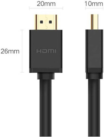 Ugreen HD140 HDMI 2.1 Ultra High Speed 48Gbps 4K 120Hz HDR VRR Braided Cable HDMI Male - HDMI Male 2m Black