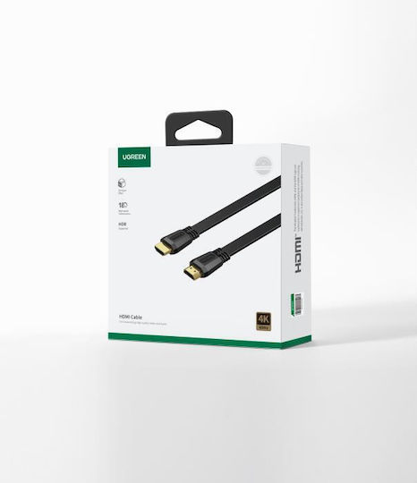 Ugreen HD104 HDMI 2.0 Premium High Speed 4K 60Hz HDR Flat Cable HDMI Male - HDMI Male 1.5m Black