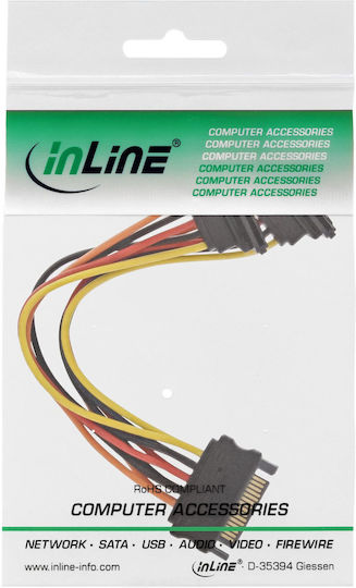 Inline Sata Splitter Inline Cable Y Angle 15cm 29683w