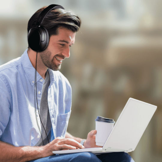 Edifier W800BT SE Ασύρματα / Ενσύρματα Over Ear Ακουστικά με 45 ώρες Λειτουργίας και Quick Charge Μαύρα