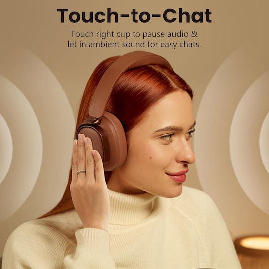 Edifier ES850NB Wireless / Wired Over Ear Headphones with 92 hours of Operation and Quick Charge Brown