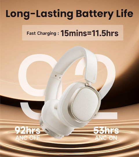Edifier ES850NB Wireless / Wired Over Ear Headphones with 92 hours of Operation and Quick Charge Beige