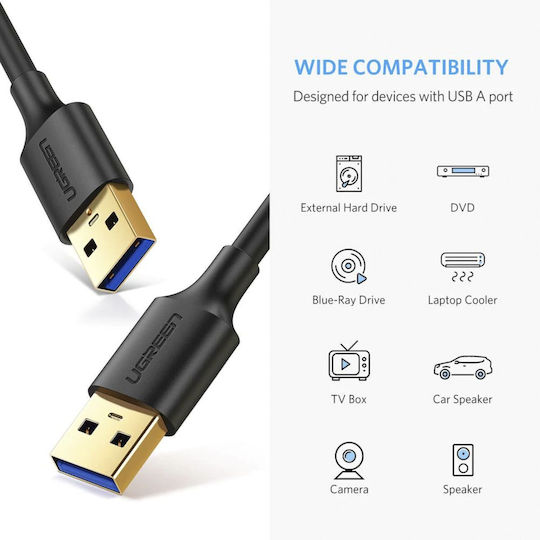 Ugreen 1m USB 3.0 Cable A-Male (10370)