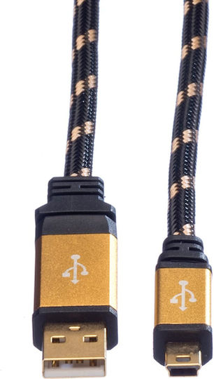 Roline USB 2.0 Cable USB-A male - Μαύρο 1.8m 11.02.8822