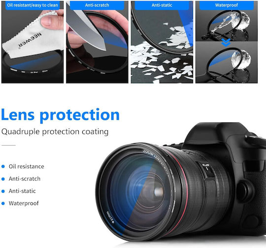Neewer HD UV Lens Filter Diameter 77mm with MRC Coating Scratch Resistant for Camera Lenses