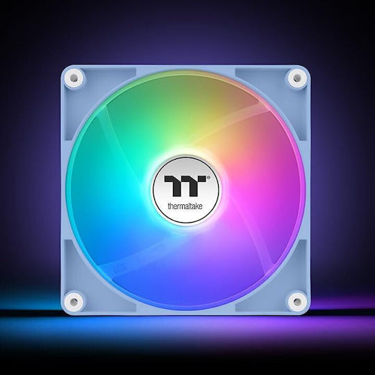 Thermaltake CT140 Case Fan με ARGB Φωτισμό και Σύνδεση 4-Pin PWM 2τμχ Hydrangea Blue