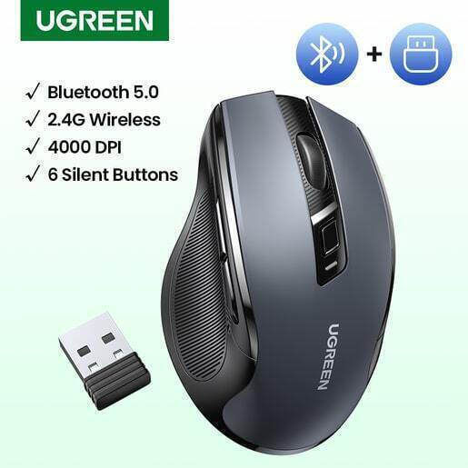 Ugreen MU006 90855 Безжичен Мишка Черен