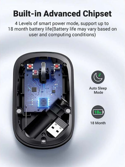 Ugreen MU001 Ασύρματο Ποντίκι Γκρι
