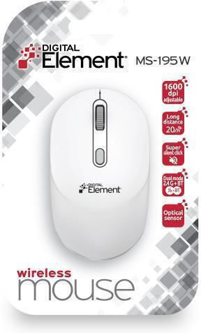 Element MS-195W Kabellos Bluetooth Maus Weiß