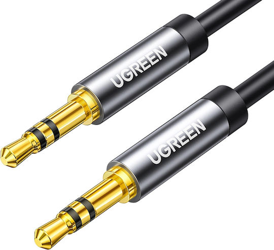 Ugreen 3.5mm Male to 3.5mm Male Silver Audio Cable 2m with Gold Plated Terminals 10735