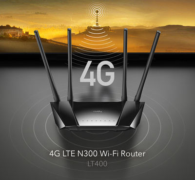 Cudy LT400 v2 Wireless 4G Router Wi‑Fi 4 with 4 Ports