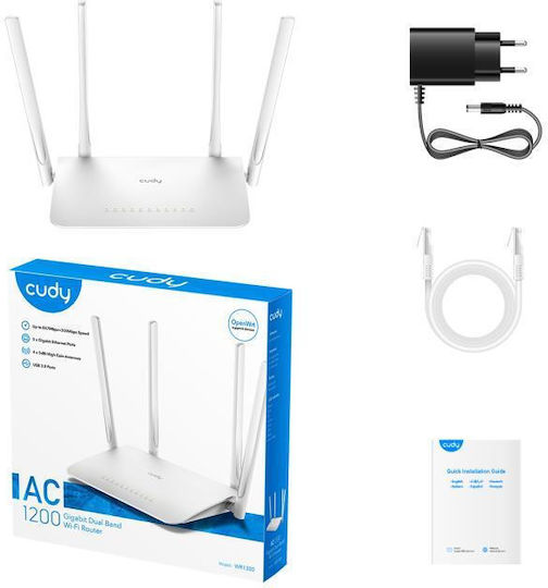 Cudy WR1300 v3 Безжичен Рутер Wi-Fi 5 - Wi-Fi 5 с 5 Порта Gigabit Ethernet
