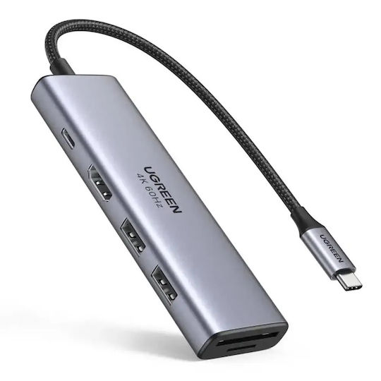 Ugreen CM511 USB-C Docking Station with HDMI 4K PD Silver