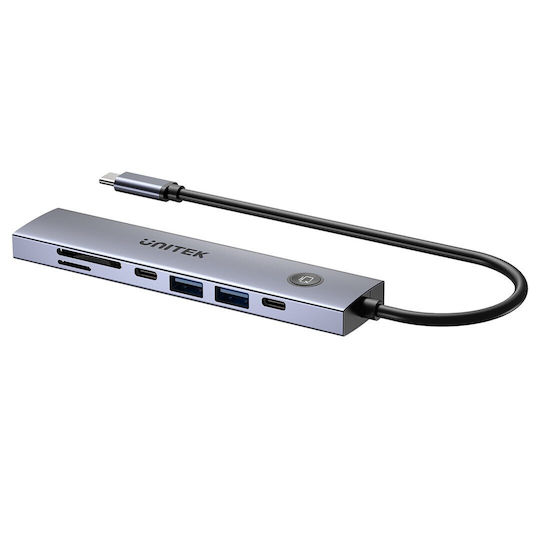 Unitek USB-C Docking Station με HDMI 4K PD Ασημί (H1124AGY01)