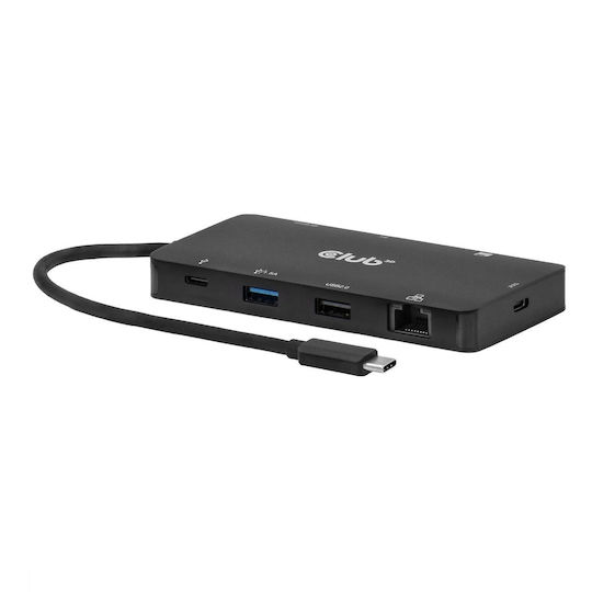 Club3D USB-C Docking Station mit 4K PD Ethernet Schwarz (CSV-2552)