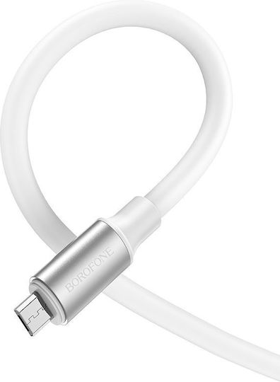 Borofone Редовна USB 2.0 до микро USB кабел Бял 1м 1бр