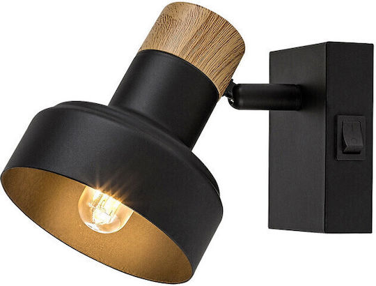 Rabalux Single Ceiling & Wall Spot with E14 Lamp Adapter in Black Color