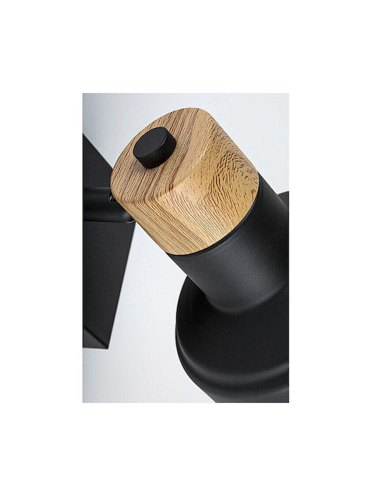 Rabalux Single Ceiling & Wall Spot with E14 Lamp Adapter in Black Color