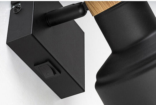 Rabalux Single Ceiling & Wall Spot with E14 Lamp Adapter in Black Color
