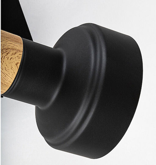 Rabalux Single Ceiling & Wall Spot with E14 Lamp Adapter in Black Color