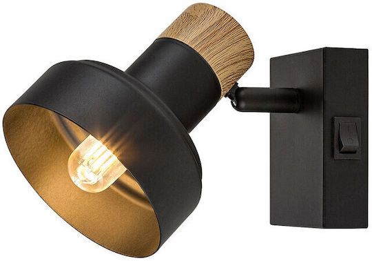 Rabalux Single Ceiling & Wall Spot with E14 Lamp Adapter in Black Color