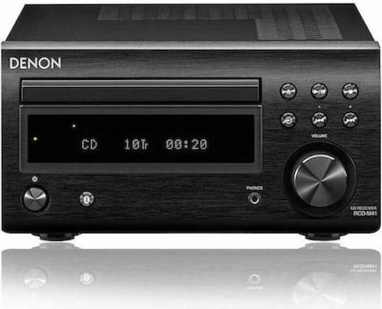 Denon Ηχοσύστημα 2.0 D-M41 RCDM41BKE2 60W με CD / Digital Media Player και Bluetooth Μαύρο
