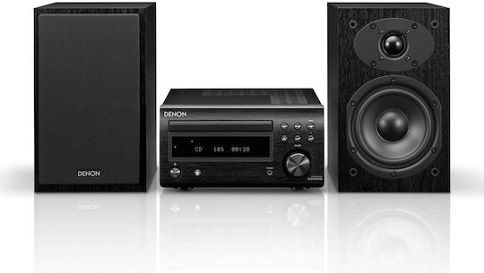 Denon Ηχοσύστημα 2.0 RCD-M41 DAB RCDM41DABBKEK 60W με CD / Digital Media Player και Bluetooth Μαύρο