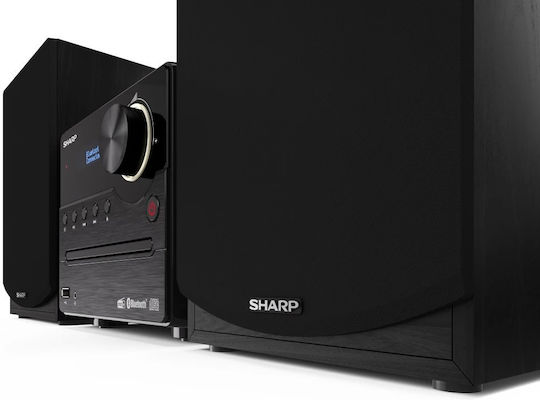 Sharp Ηχοσύστημα 2.0 XLB517 15-XLB517BK 45W με CD / Digital Media Player και Bluetooth Μαύρο