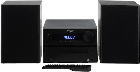 Adler Ηχοσύστημα 2.0 AD1917 AD 1917 50W με CD Player και Bluetooth Μαύρο
