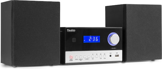Audizio Ηχοσύστημα 2.0 Toulon 102.326 50W με CD / Digital Media Player και Bluetooth Μαύρο